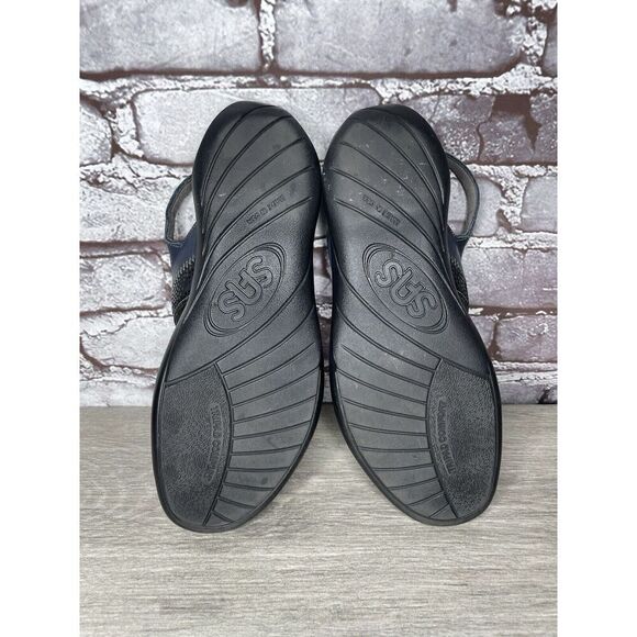 SAS Tripad NUDU Navy Blue Leather Ankle Strap Sandals Women Sz 8.5M US/39EU USA - Picture 15 of 16